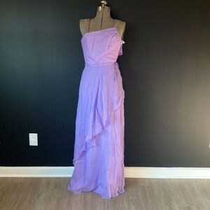 Vintage 1970s Purple Spaghetti Strap Bridesmaid / Maid of Honor Dress